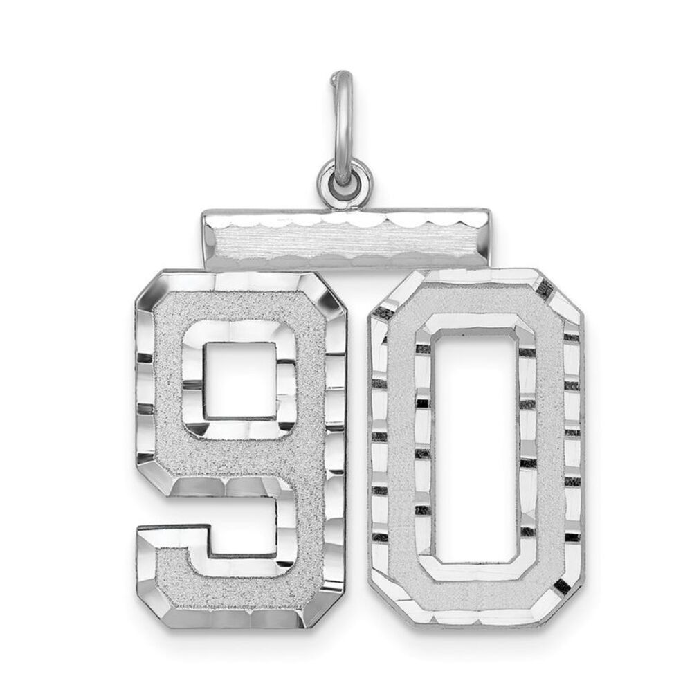 Sterling Silver, Varsity Collection, Large D/C Pendant, Number 90